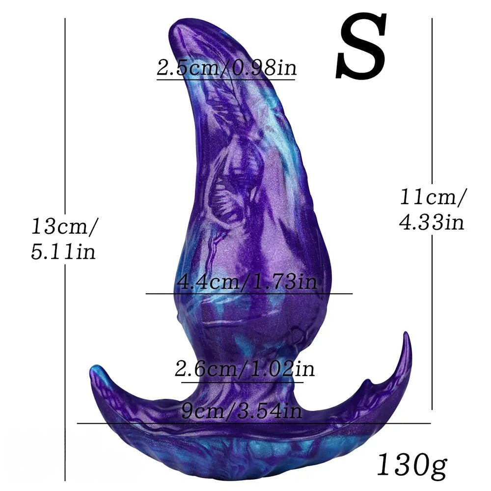 Purple and blue marbled fantasy tentacle dildo, photo 18