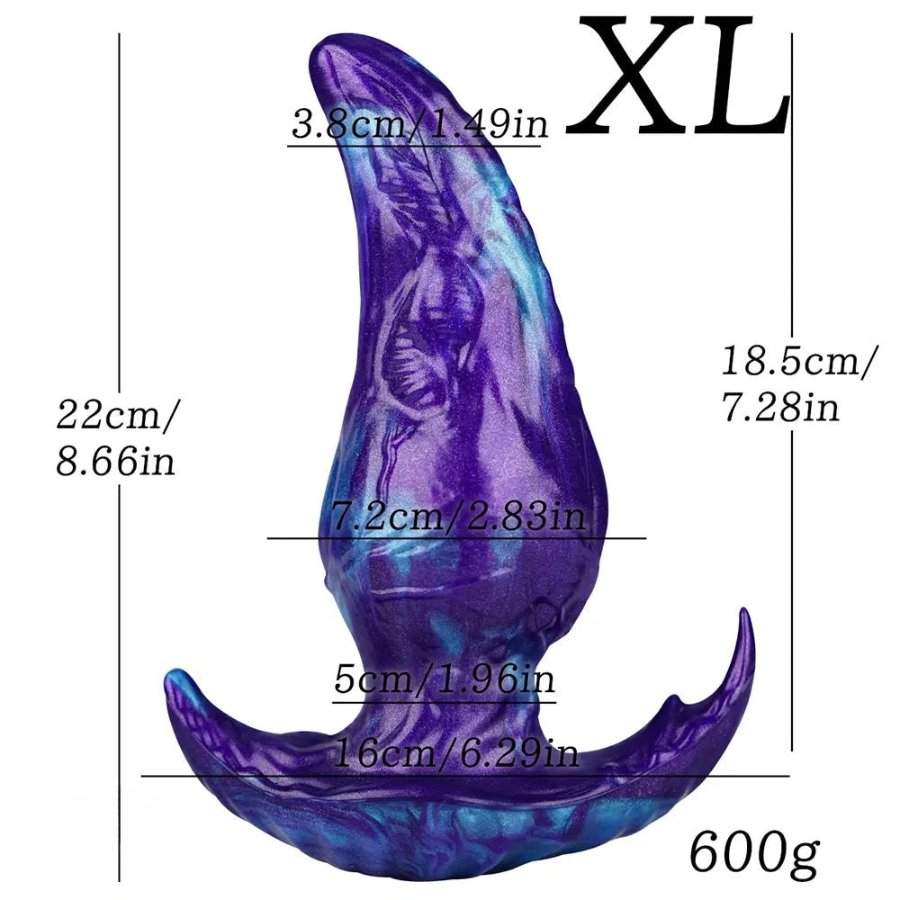 Purple and blue marbled fantasy tentacle dildo, photo 3