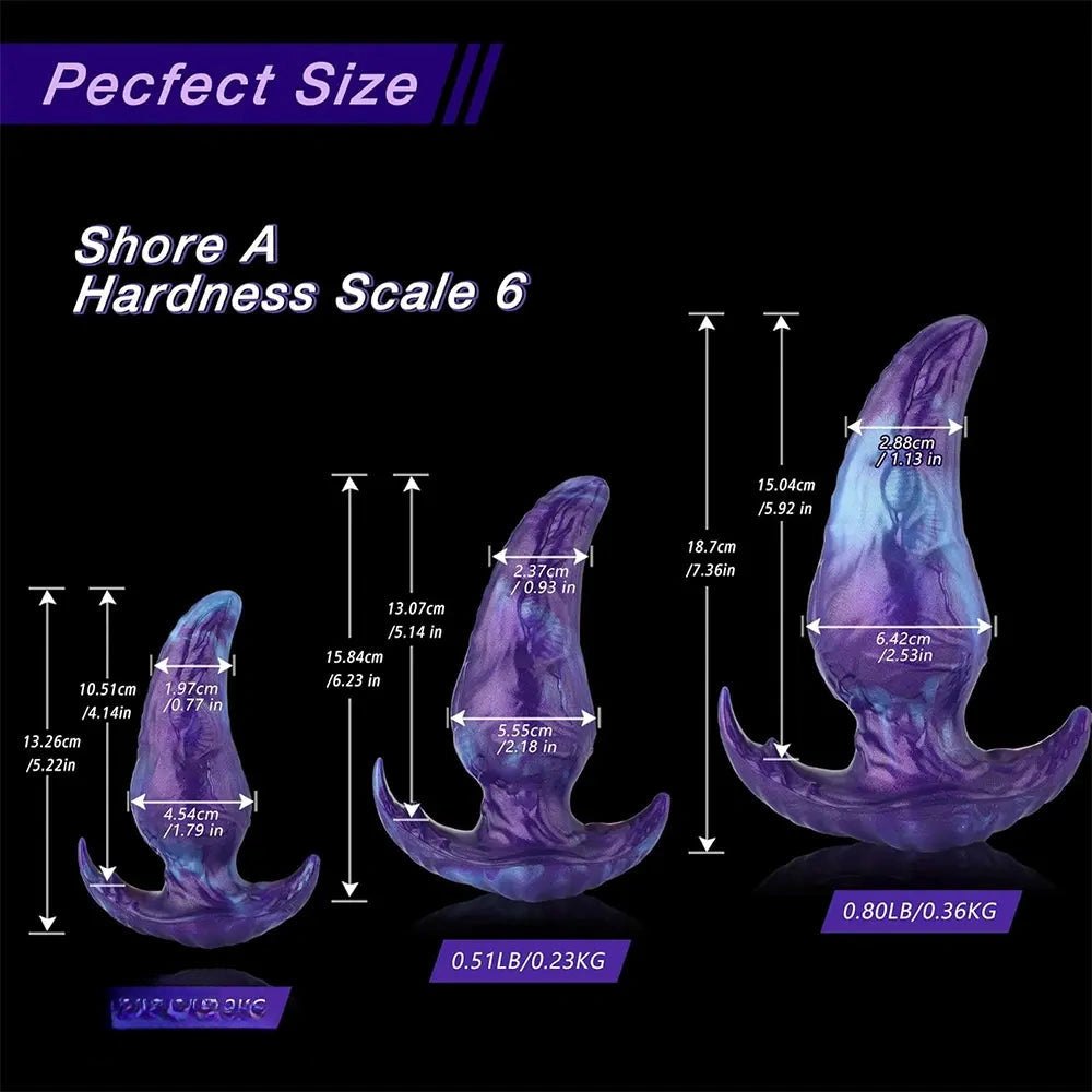 Purple and blue marbled fantasy tentacle dildo, photo 4