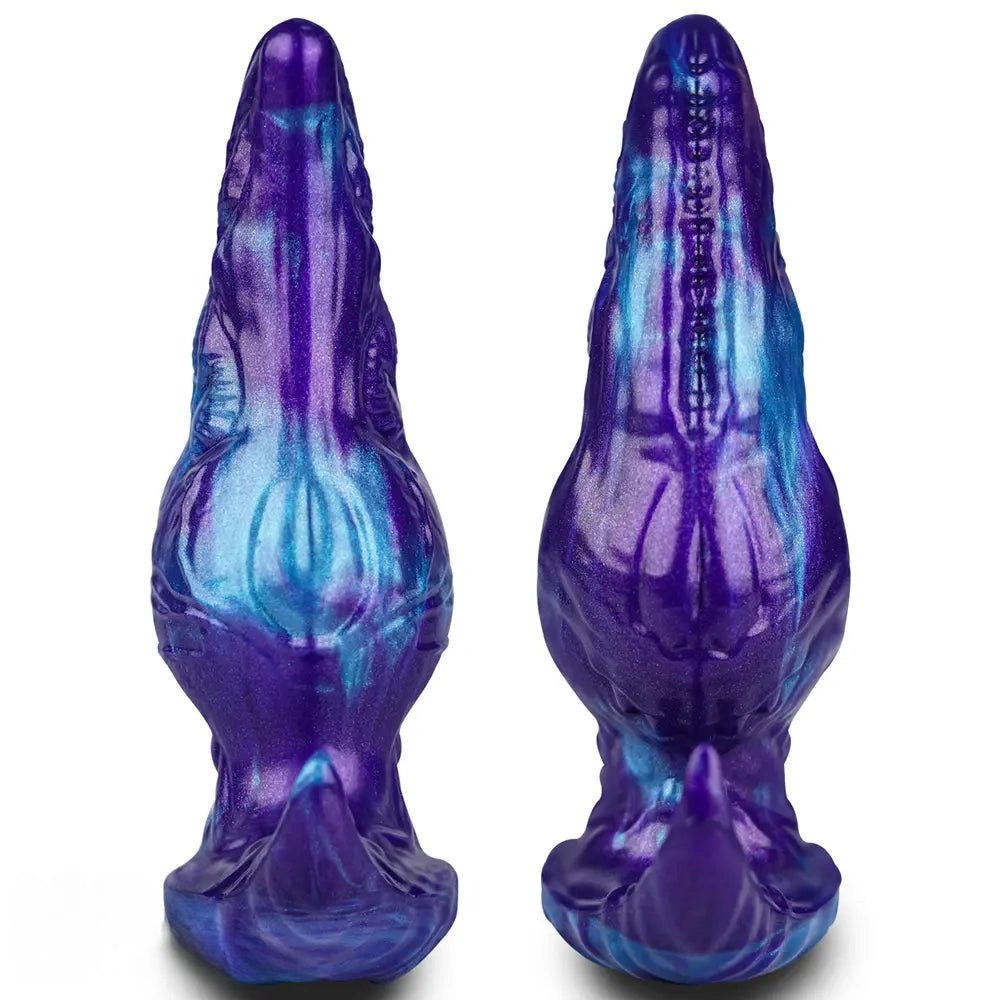 Purple and blue marbled fantasy tentacle dildo, photo 7