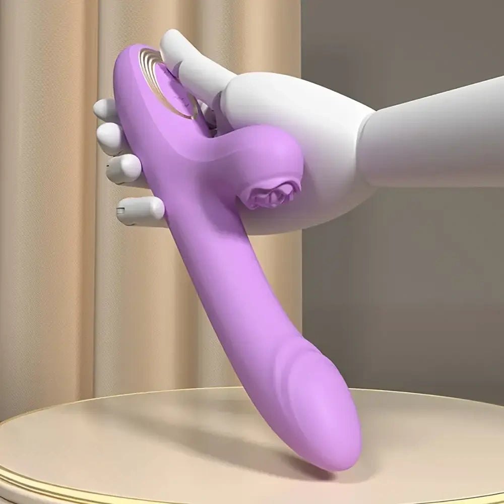 Ridged silicone g-spot vibrating dildo, photo 1