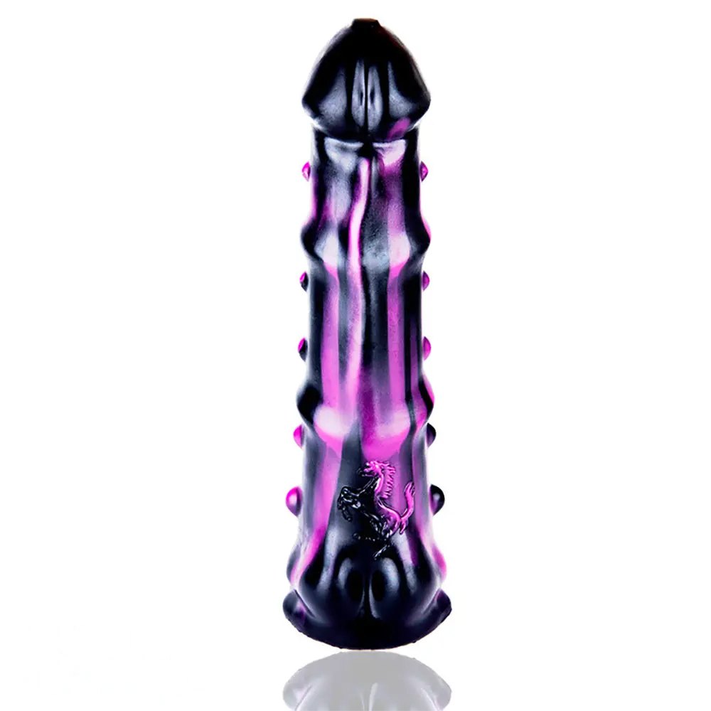 #1 ridged tapered animal-style silicone dildo