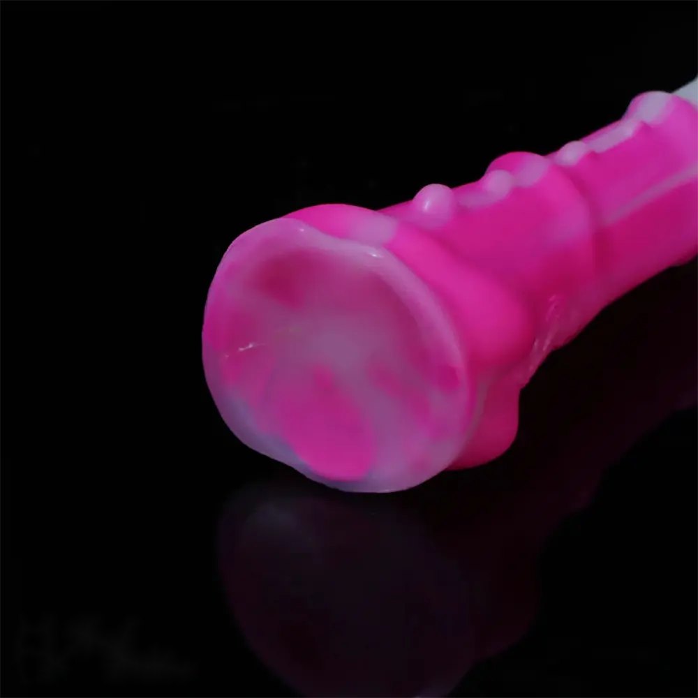 Ridged tapered animal-style silicone dildo, photo 10