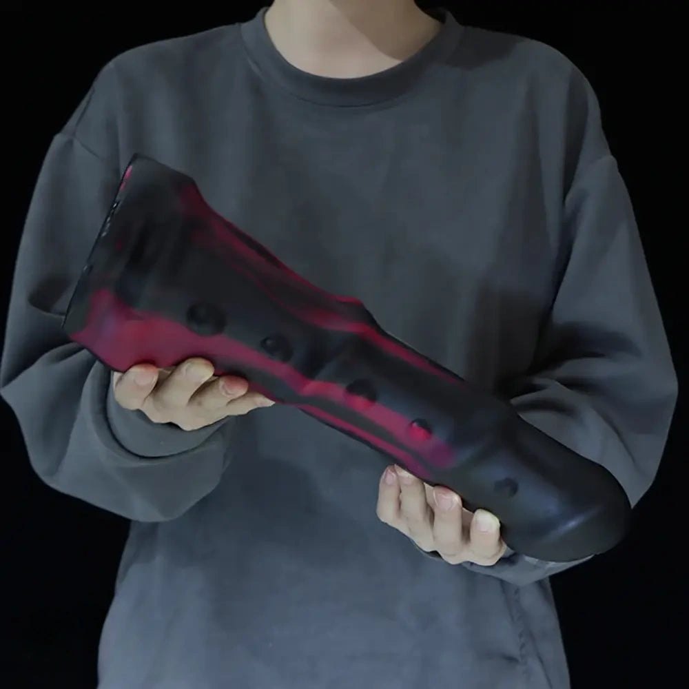 Ridged tapered animal-style silicone dildo, photo 6