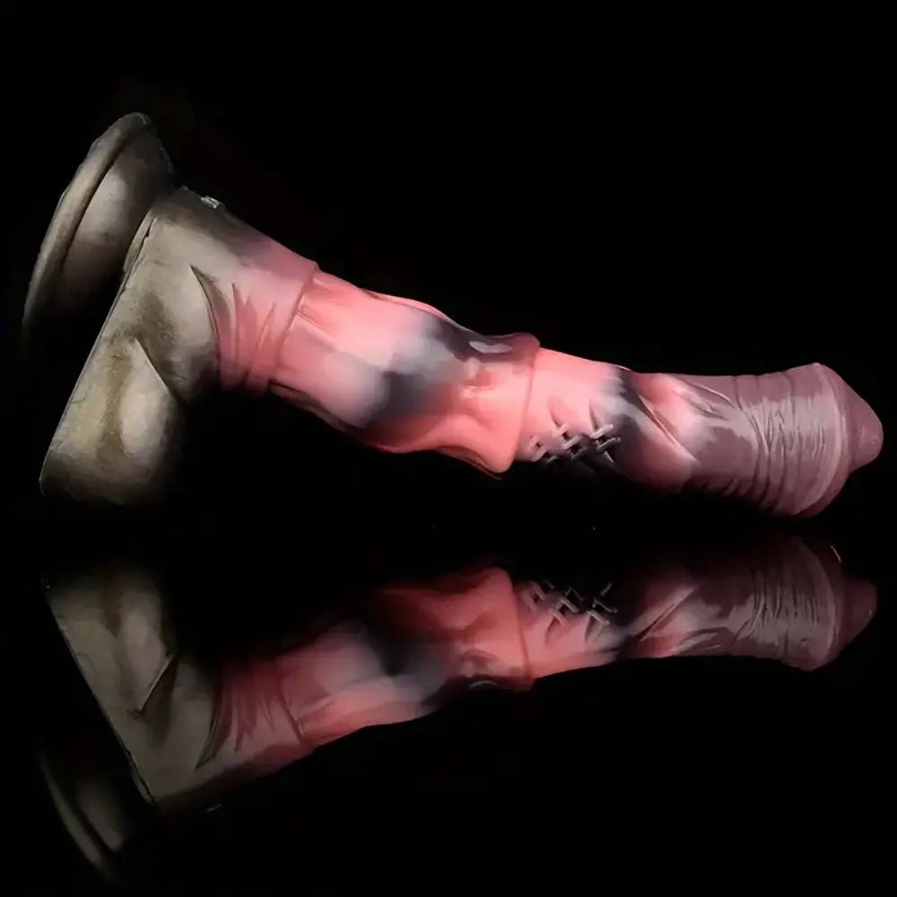 Ridged horse-style silicone fantasy dildo, photo 7