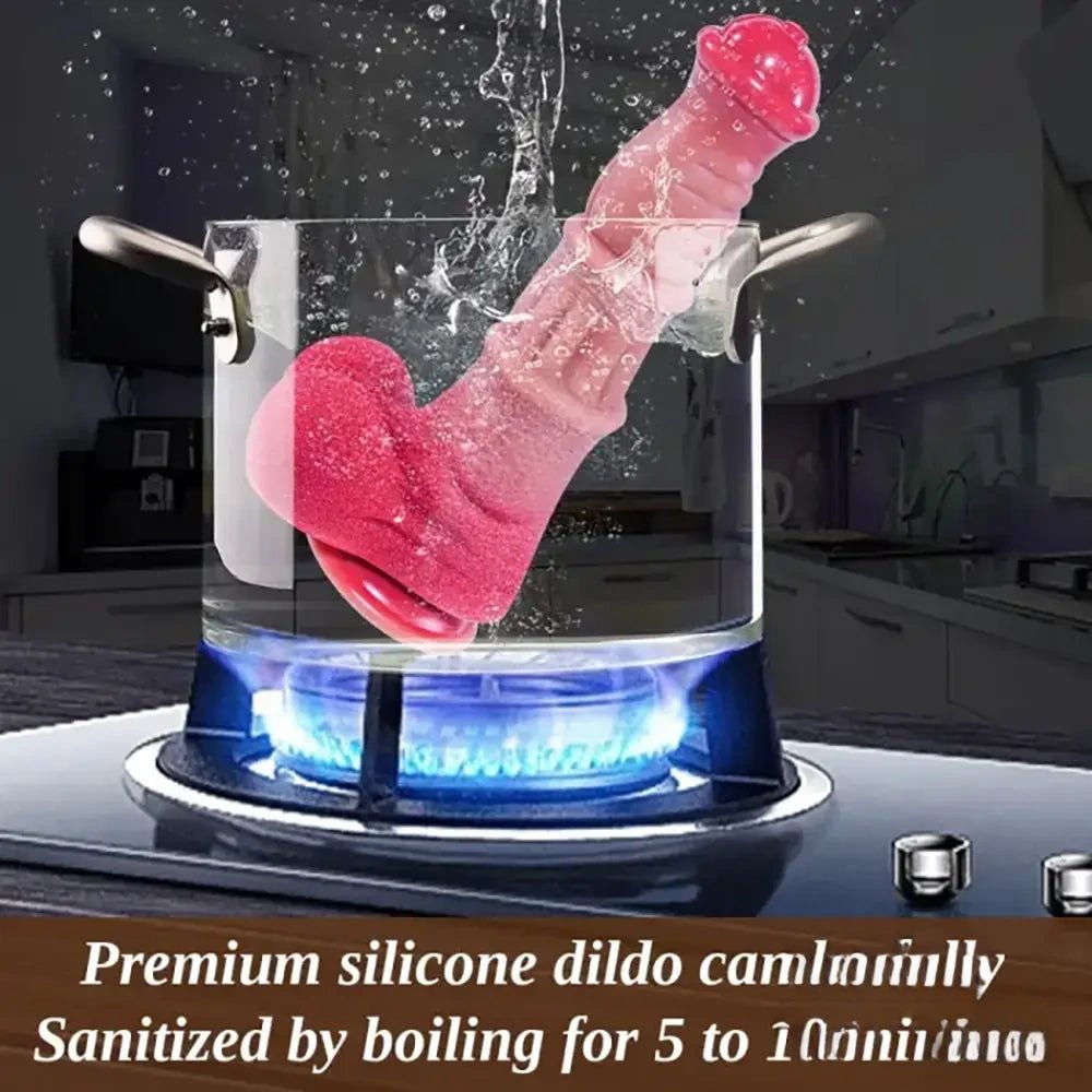 Colorful ridged silicone dildo with suction cup base, photo 6