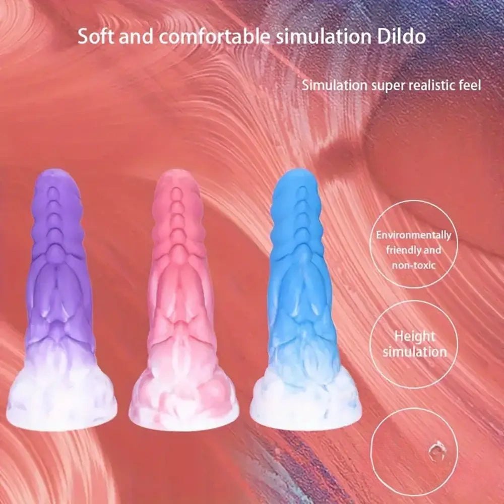 Ridged monster fantasy dildo, photo 2