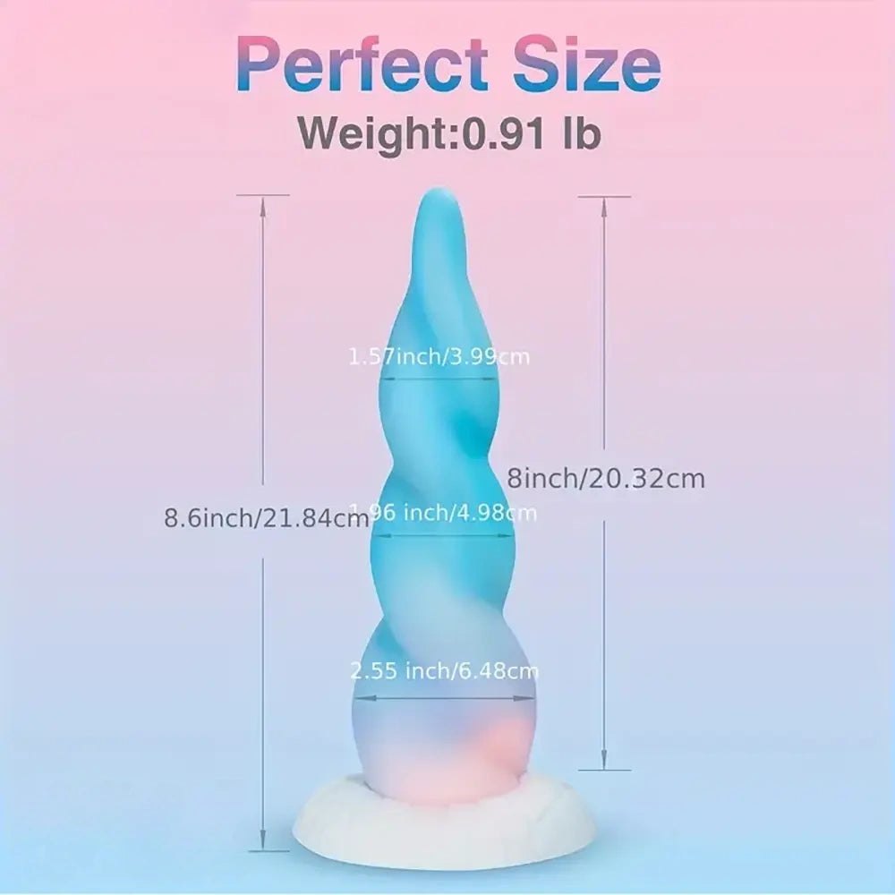 Ridged dragon-scale silicone fantasy dildo, photo 5