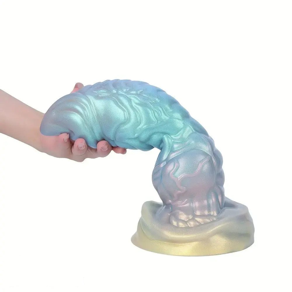 Mixed color textured monster silicone anal dildo, photo 1