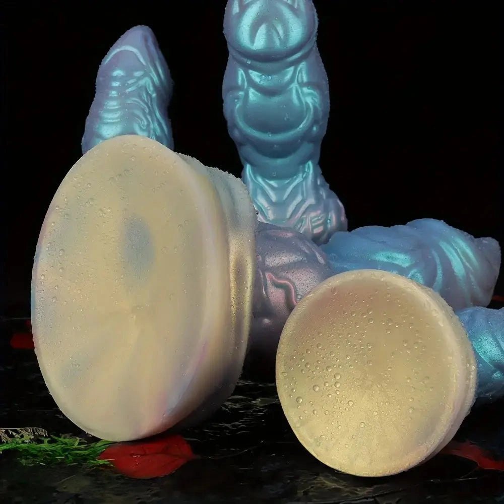 Mixed color textured monster silicone anal dildo, photo 12