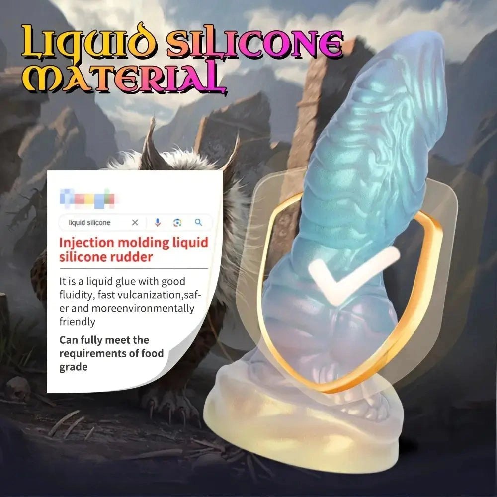 Mixed color textured monster silicone anal dildo, photo 4
