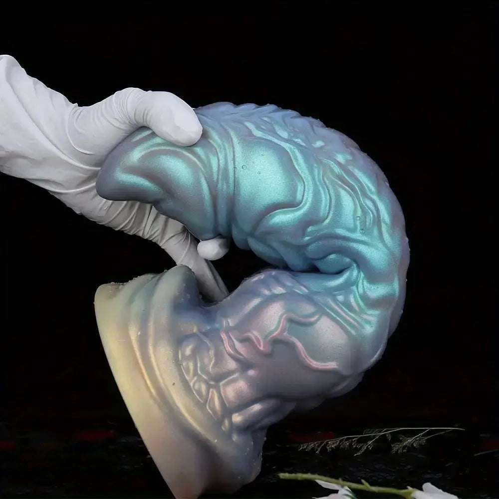 Mixed color textured monster silicone anal dildo, photo 6