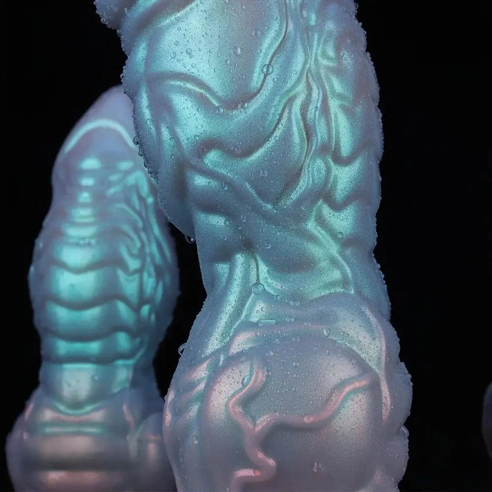 Mixed color textured monster silicone anal dildo, photo 7