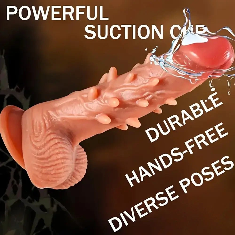 Flesh-toned ridged suction cup dildo, photo 1