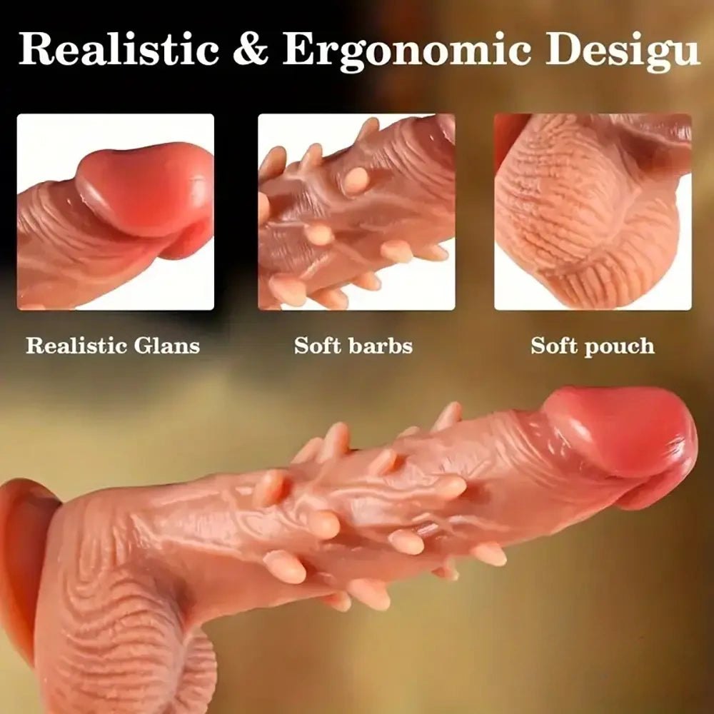 Flesh-toned ridged suction cup dildo, photo 4