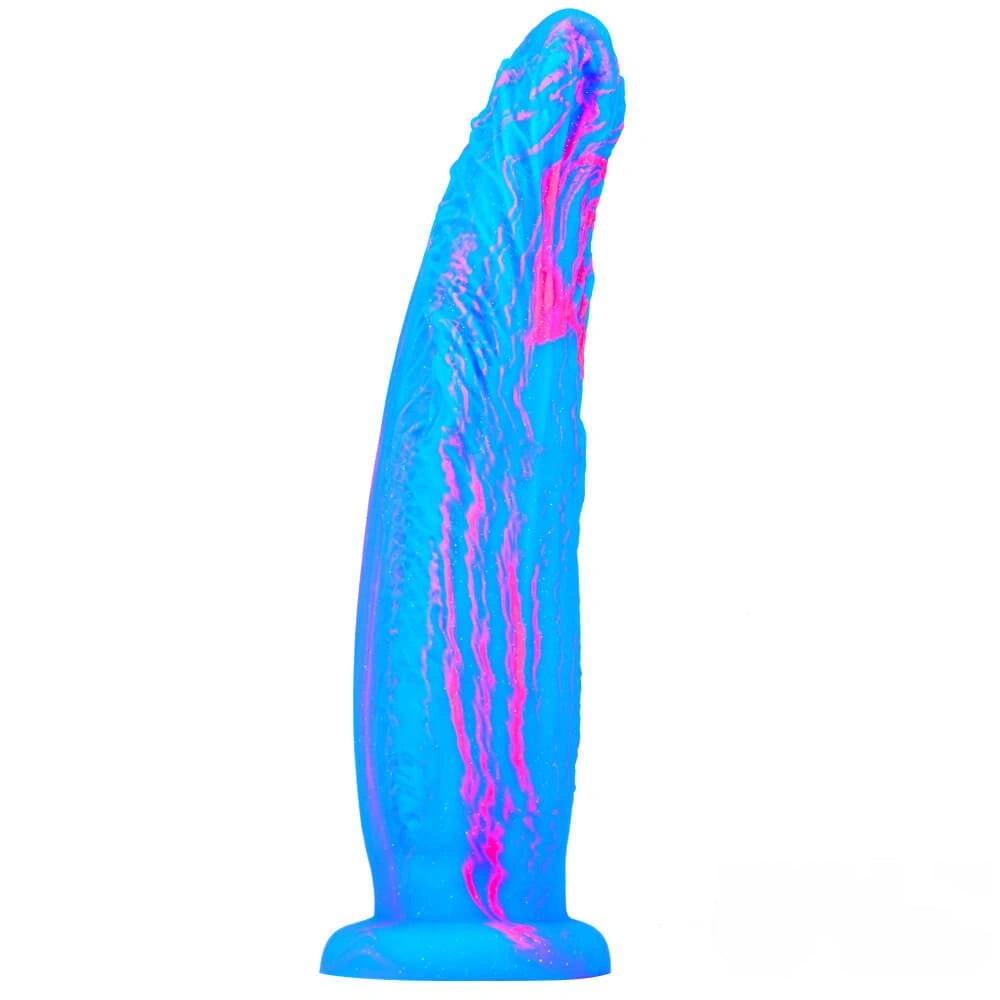 #1 ridged multicolor silicone dildo with suction cup base