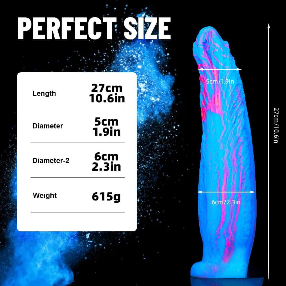 Ridged multicolor silicone dildo with suction cup base, photo 6