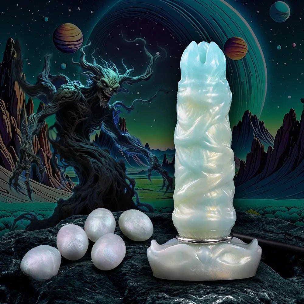 Ridged ovipositor silicone fantasy dildo, photo 10