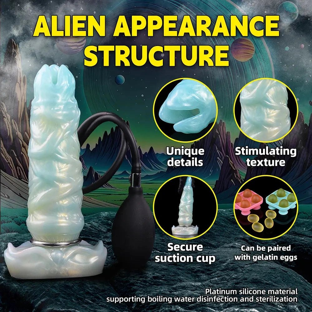 Ridged ovipositor silicone fantasy dildo, photo 9