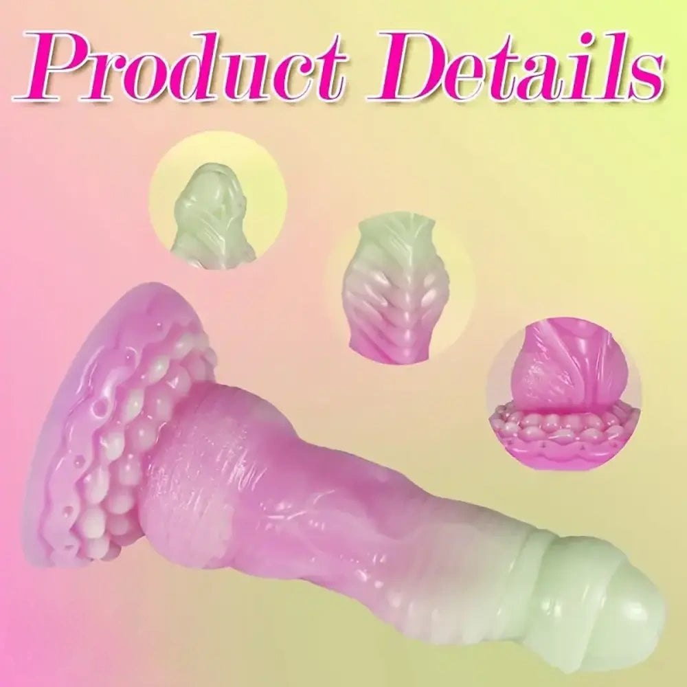 Ridged silicone snake dildo with suction cup base, photo 3