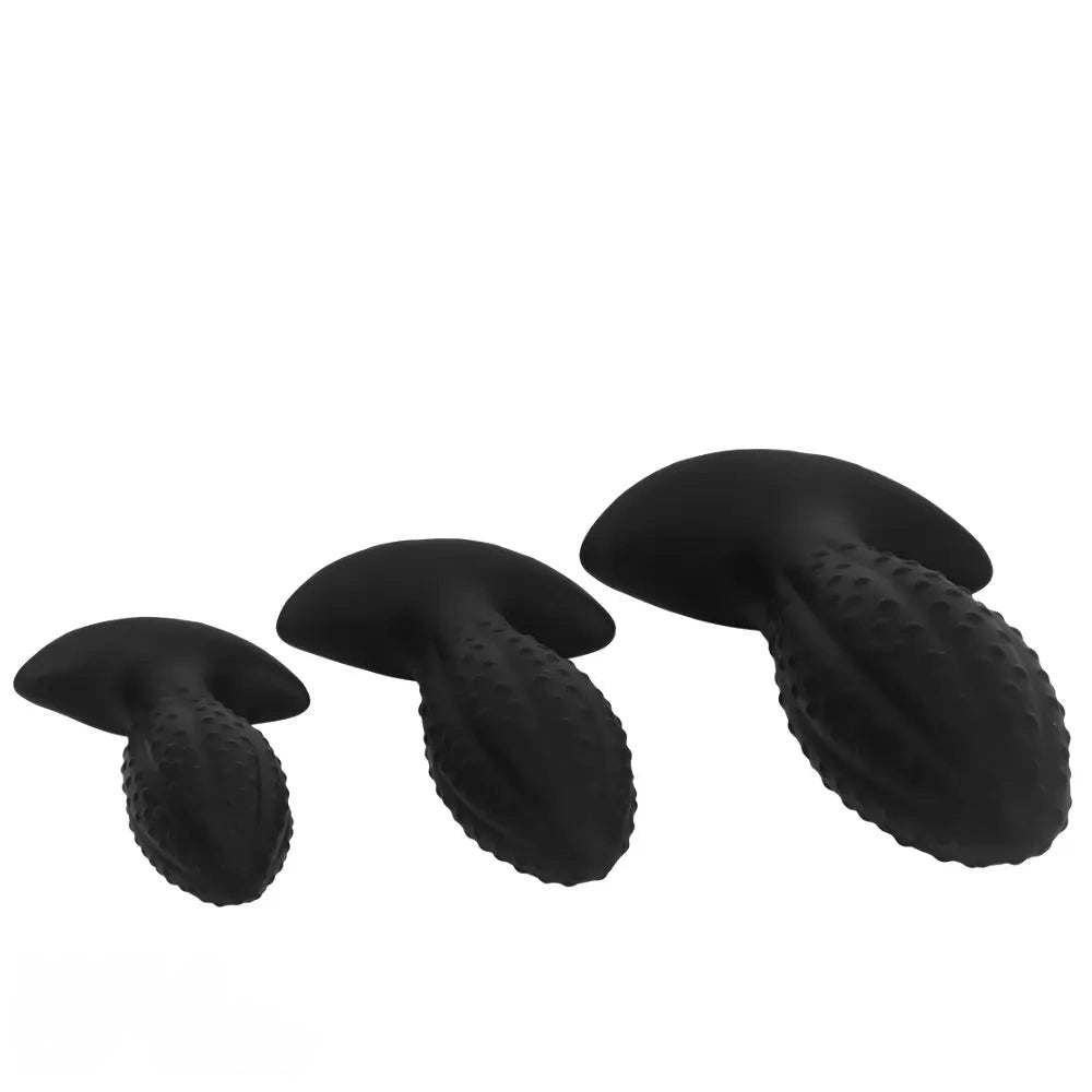 Black ridged anal plug, photo 14