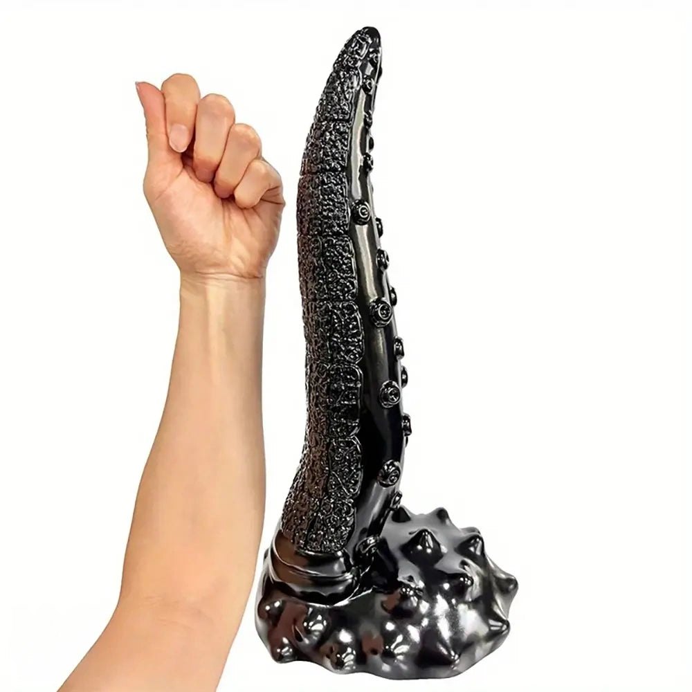 Ridged tentacle fantasy dildo with suction cup base, photo 13