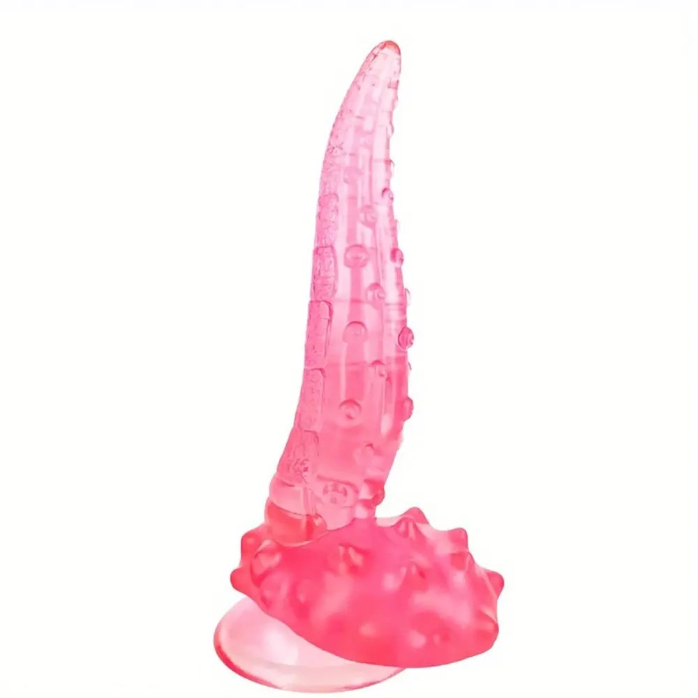 Ridged tentacle fantasy dildo with suction cup base, photo 3