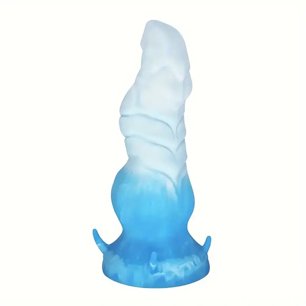 Colorful marbled silicone tentacle fantasy dildo, photo 1