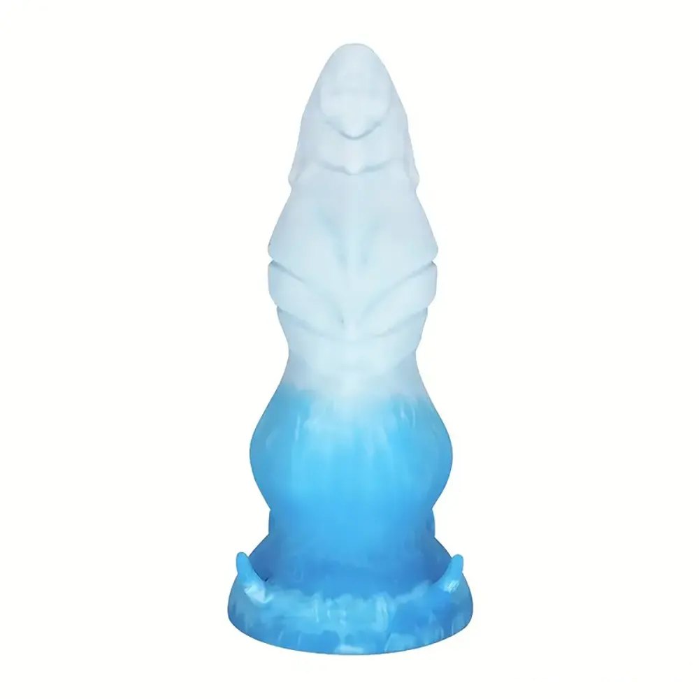 Colorful marbled silicone tentacle fantasy dildo, photo 2