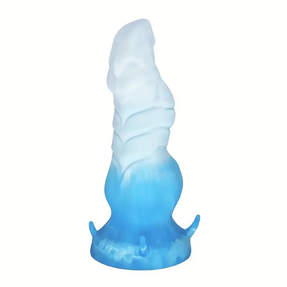 Colorful marbled silicone tentacle fantasy dildo, photo 3