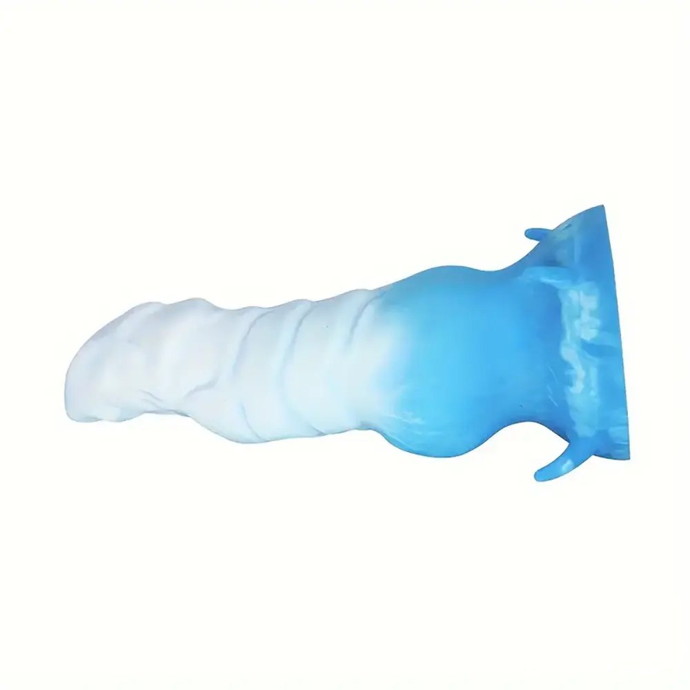 Colorful marbled silicone tentacle fantasy dildo, photo 4