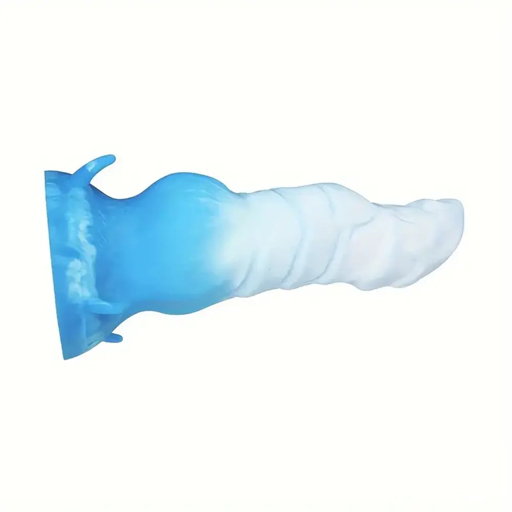 Colorful marbled silicone tentacle fantasy dildo, photo 5