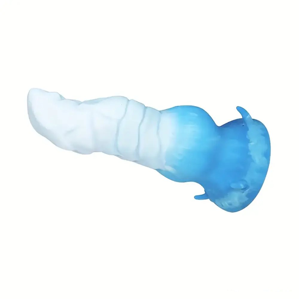 Colorful marbled silicone tentacle fantasy dildo, photo 7