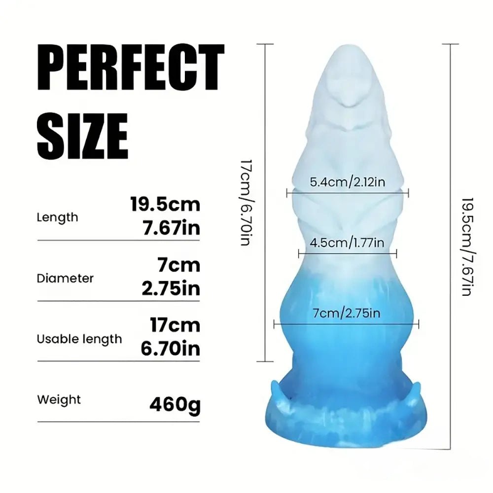 Colorful marbled silicone tentacle fantasy dildo, photo 8