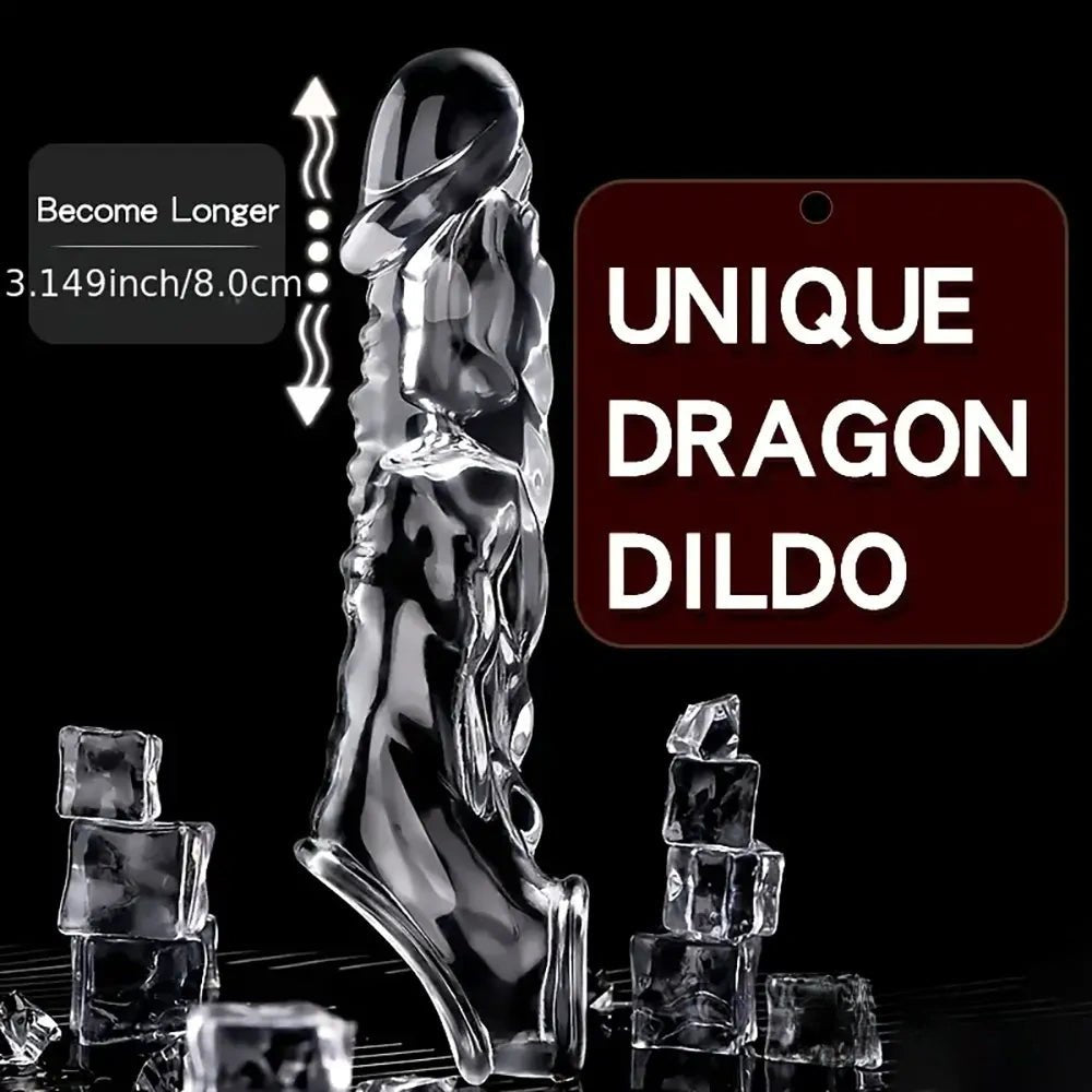 Ridged tpe extender sleeve dildo, photo 6