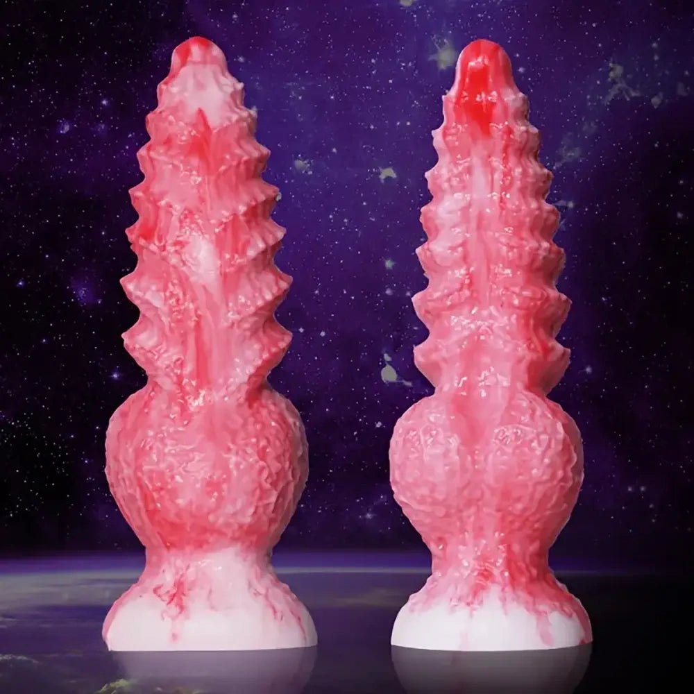 Ridged wolf-style knot dildo, photo 1