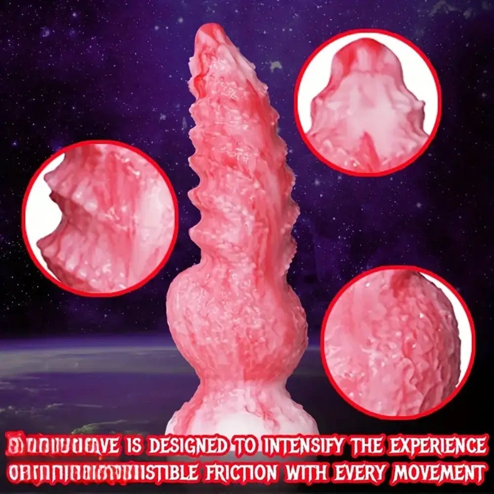 Ridged wolf-style knot dildo, photo 4