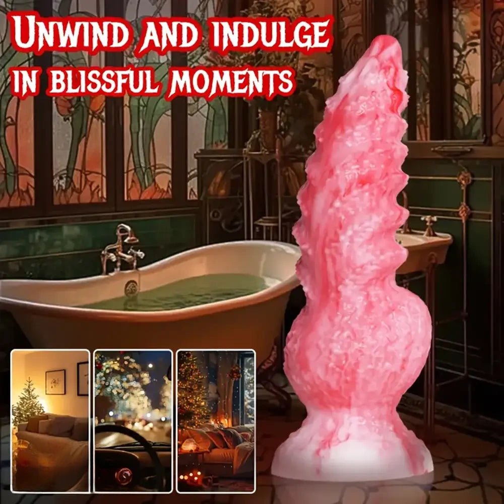 Ridged wolf-style knot dildo, photo 8