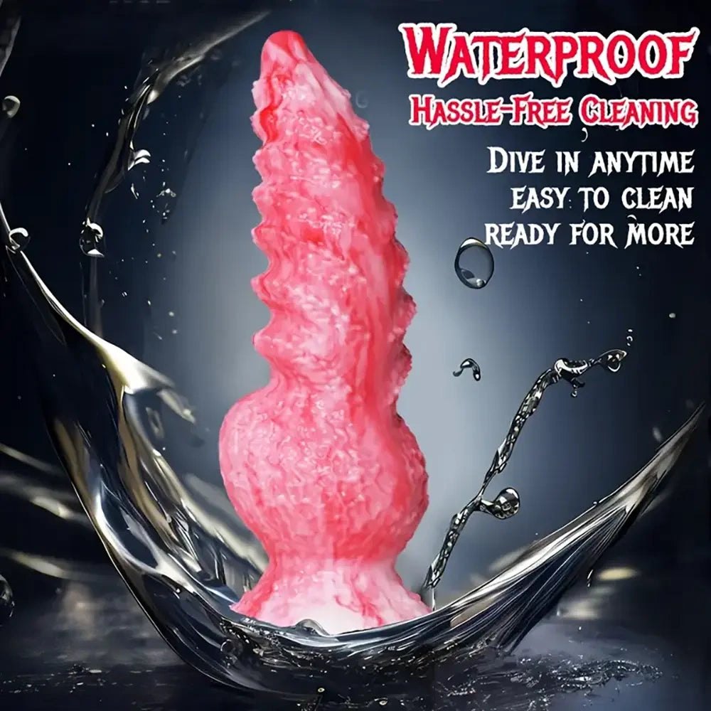 Ridged wolf-style knot dildo, photo 9
