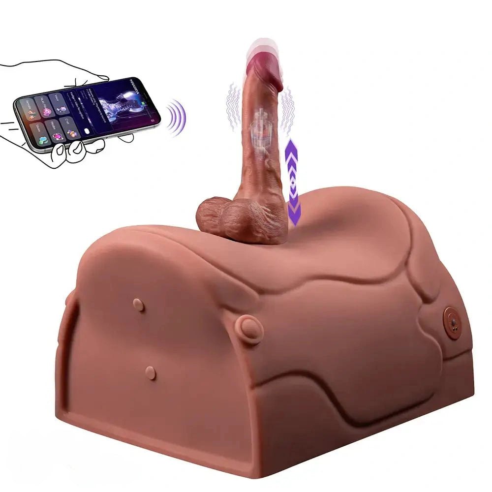 Brown sit-on thrusting sex machine, photo 1