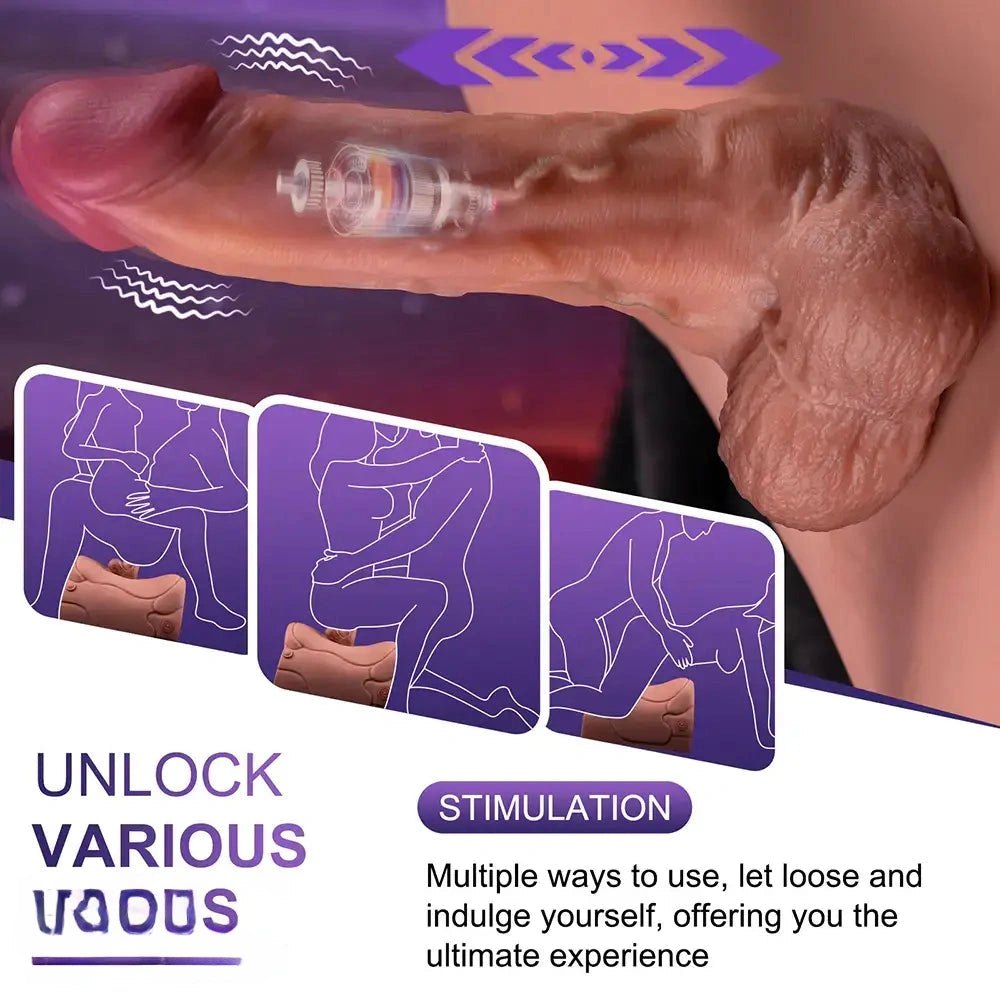 Brown sit-on thrusting sex machine, photo 11