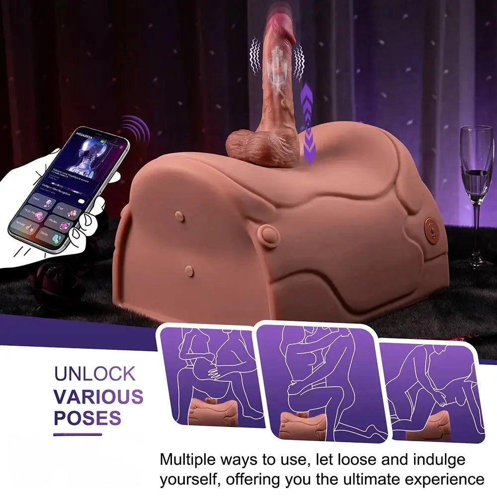 Brown sit-on thrusting sex machine, photo 12