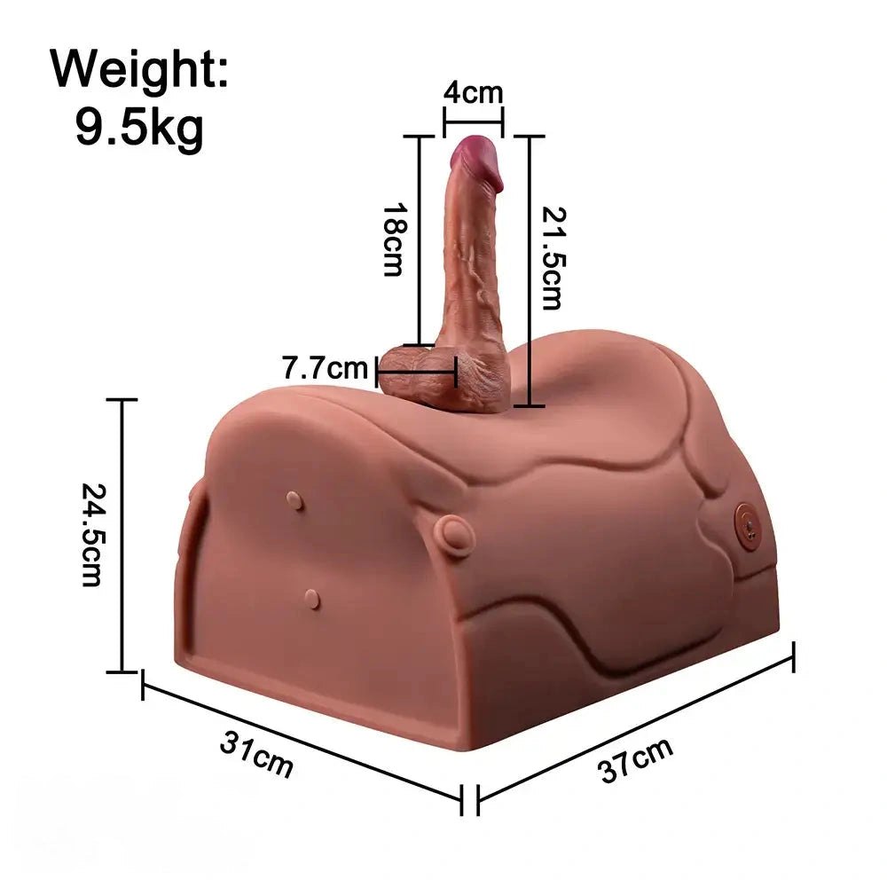 Brown sit-on thrusting sex machine, photo 14
