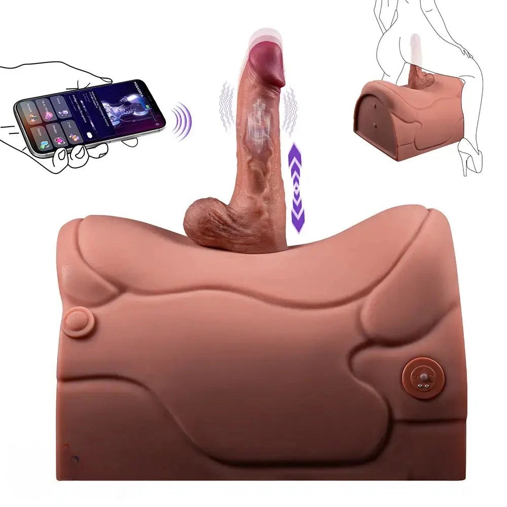 Brown sit-on thrusting sex machine, photo 2