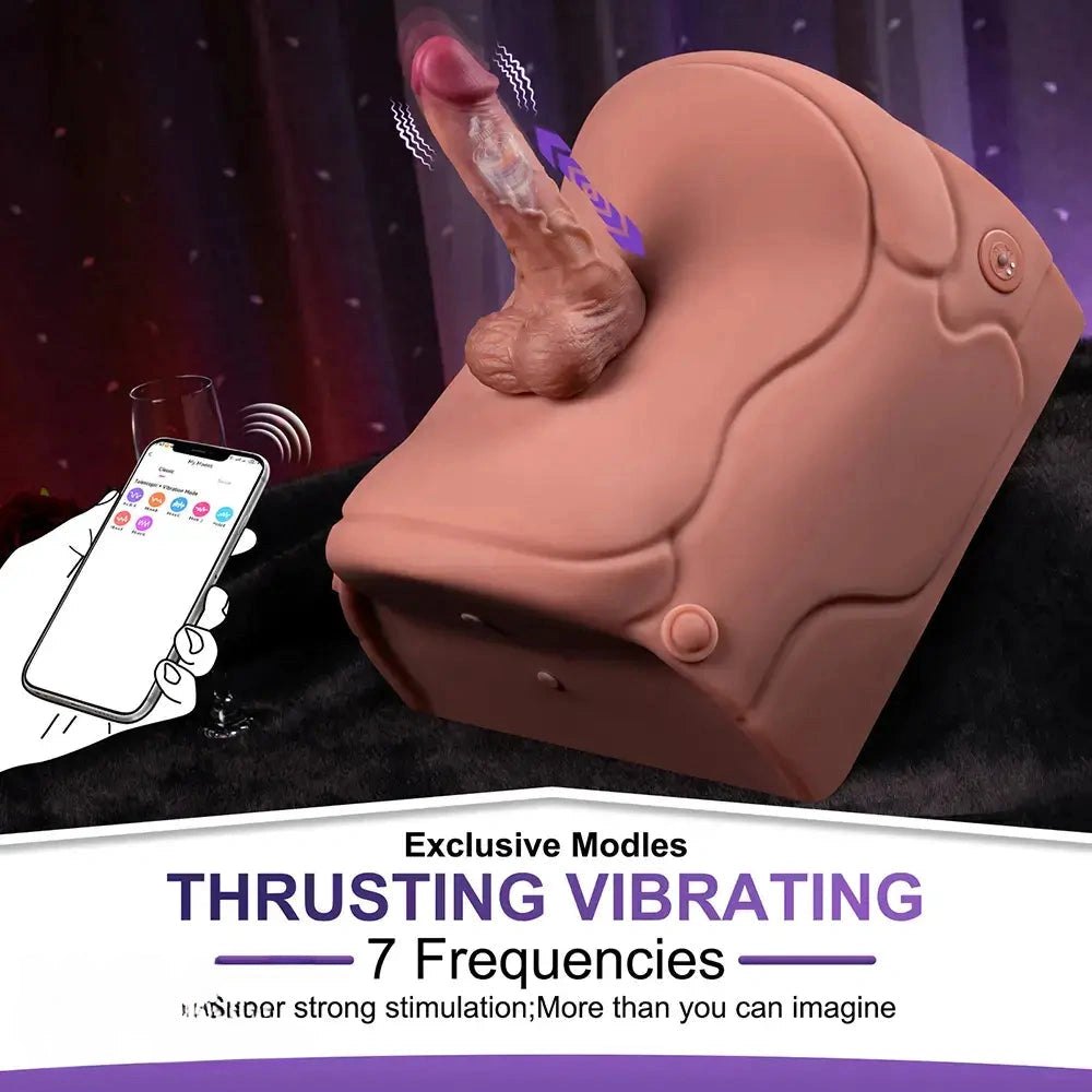 Brown sit-on thrusting sex machine, photo 7
