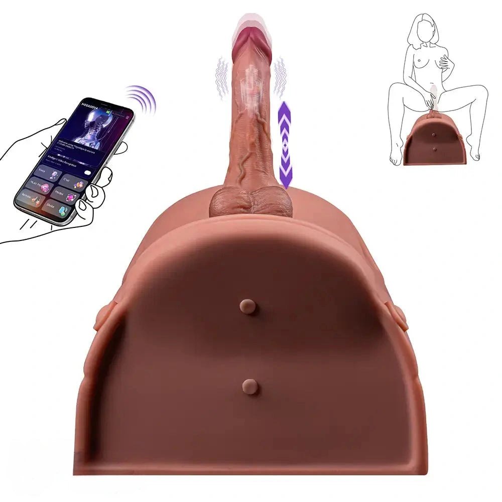 Brown sit-on thrusting sex machine, photo 8