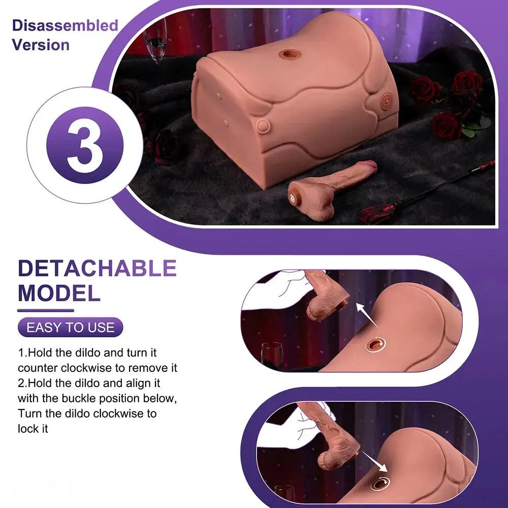 Brown sit-on thrusting sex machine, photo 9