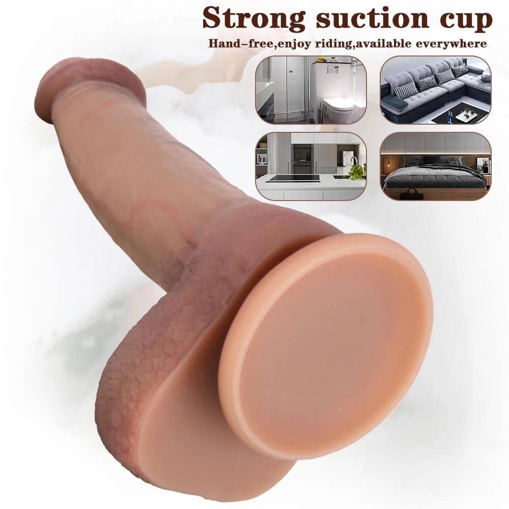Flesh-tone riding suction cup dildo, photo 5