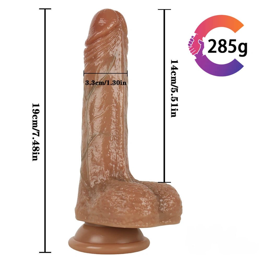 Flesh-tone silicone suction cup dildo, photo 12