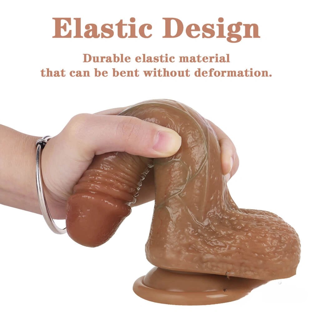 Flesh-tone silicone suction cup dildo, photo 7